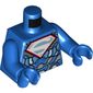 Torso Armour, White and Light Blue Superman 'S' Logo Print (Lex Luthor), Blue Arms and Hands