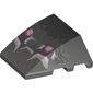 Wedge Curved 4 x 3 No Studs, with Face, Purple Eyes, Tooth print