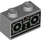 Brick 1 x 2 with Remote Control Turn Buttons print