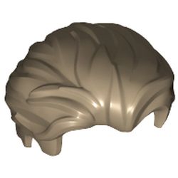 LEGO part MINI WIG, NO. 119 in Sand Yellow/ Dark Tan