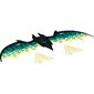 Wings, with Black and Dark Turquoise Bat and Two Trans-Neon Green Spider Webs [Sheet of 3]