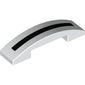 Slope Curved 4 x 1 Double with No Studs and Black Stripe print