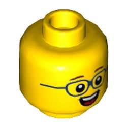 LEGO part 10039135 MINI HEAD NO. 2634 in Bright Yellow/ Yellow