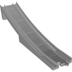 LEGO part DUPLO BRIDGE, LOWER PART in Medium Stone Grey/ Light Bluish Gray