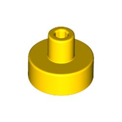 LEGO part 31561 PLATE 1X1 W/3.2 SHAFT/1.5 HOLE in Bright Yellow/ Yellow