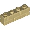 Tan Brick Special 1 x 4 with Masonry Brick Profile