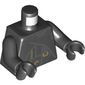 Torso Cloak, Belt with Gold Clasps Print, Black Arms and Hands