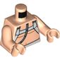 Torso Bare Chest with White Straps, Hose, Diaper Print, Light Nougat Arms and Hands