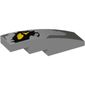 Slope Curved 4 x 1 No Studs with Yellow Dragon Eye print [Stud Holder with Symmetric Ridges]
