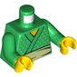 Torso Robe, Olive Green Belt Print, Green Arms, Yellow Hands