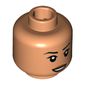 Minifig Head Cho Chang, Eyebrows, Small Smile Showing Teeth Print