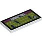 Tile 2 x 4 with TV Soccer Match print