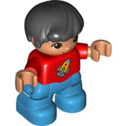 LEGO part CHILD FIGURE, NO. 10 in Bright Red (6233698|37851)