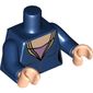 Torso Low-Cut Top, Light Nougat Neck, Pink Undershirt Print, Dark Blue Arms, Light Nougat Hands