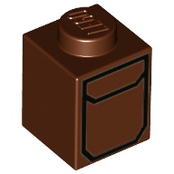Brick 1 x 1 with Jacket Pocket print