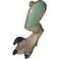 Animal Body Part, Dinosaur, Raptor Leg, Left, with Pin, Medium Azure Print
