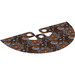 Neckwear Cape, Cloak Half Circle, Iridescent Front, Reddish Brown Design Back Print
