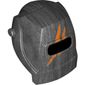 Helmet Welding with Visor with Orange Stripes