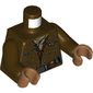 Torso Fur Coat, Dark Tan Scarf and Reddish Brown Belt with Silver Buckle Print (Han Solo), Dark Brown Arms, Medium Nougat Hands