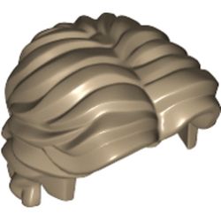 LEGO part 10026139 MINI WIG, NO. 117 in Sand Yellow/ Dark Tan