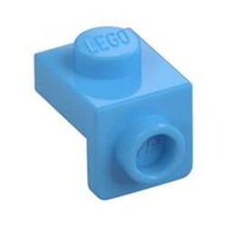 LEGO part  PLATE 1X1, W/ 1.5 PLATE 1X1, DOWNWARDS in Medium Blue