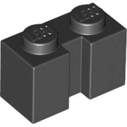 LEGO part 4216 BRICK 1X2 W. GROOVE in Black