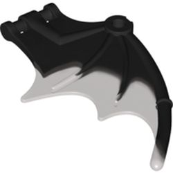 Creature Body Part, Dragon / Thestral Wing with Bar Connection and Marbled Trans-Brown Pattern
