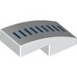 Slope Curved 2 x 1 No Studs [1/2 Bow] with Dark Azure Lines print