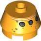 Brick Round 2 x 2 Truncated Cone with White Stripe, Droid Print (R5-A2)