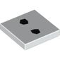 Tile 2 x 2 with 2 Black Dots print