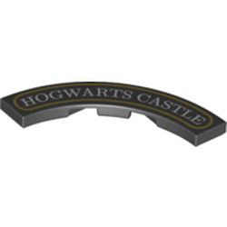 Tile 4 x 4 Curved, Macaroni with 'Hogwarts Castle' print