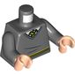 Torso Sweater, White Collar, Yellow and Black Necktie and Waist Trim (Hufflepuff) Print, Dark Bluish Gray Arms, Light Nougat Hands