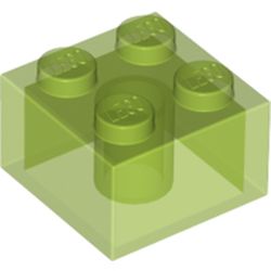LEGO part element render in color 35 - Trans-Bright Green LEGO part element render in color 35 - Trans-Bright Green