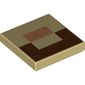 Tile 2 x 2 with Minecraft Pixels Reddish Brown, Medium Nougat Rectangles print