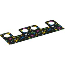 Hipwear Skirt, 4 Holes with Multi-color Stars and Shapes Print [10mm]