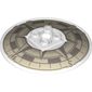 Dish 6 x 6 Inverted (Radar) with Solid Studs and Detailed Compass Rose Pattern [Solid Studs]