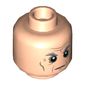 Minifig Head Salazar Slytherin, Dark and Light Bluish Gray Eyebrows, Dark Tan Facial Lines Print [Hollow Stud]