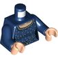 Torso Dress with Light Nougat Neck, Silver Collar, Spots, and Rope Belt Print (Rowena Ravenclaw), Dark Blue Arms, Light Nougat Hands