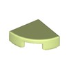 Yellowish Green Tile Round 1 x 1 Quarter
