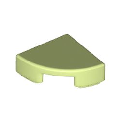 LEGO part 10025269 1/4 CIRCLE TILE 1X1 in Spring Yellowish Green/ Yellowish Green