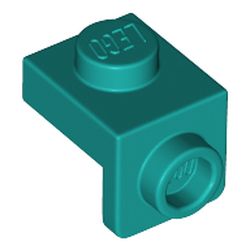 LEGO part 36841 PLATE 1X1, W/ 1.5 PLATE 1X1, DOWNWARDS in Bright Bluish Green/ Dark Turquoise