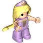 Duplo Figure Rapunzel, Long Hair Bright Light Yellow, Corset Dress Print