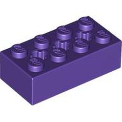 LEGO part 39789 Brick Special 2 x 4 with 3 Axle Holes in Medium Lilac/ Dark Purple