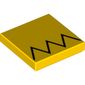 Tile 2 x 2 with Black Zigzag Print (Homer Simpson's Hair)
