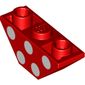 Slope Inverted 45° 3 x 1 Double with 2 Blocked Open Studs with White Circles, Dots print