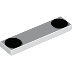 Tile 1 x 4 with 2 Black Dots/Circles print