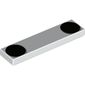 Tile 1 x 4 with 2 Black Dots/Circles print