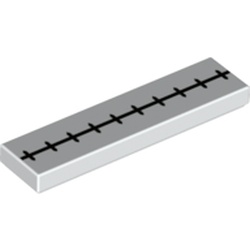 Tile 1 x 4 with Black Line, Small Plus print