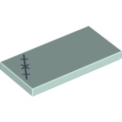 Tile 2 x 4 with Sand Blue Sewing Pattern print
