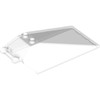 Trans-Clear Windscreen 8 x 4 x 2 with Handle and 2 Studs [Hollow Studs] [Plain]